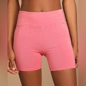 Free People Movement Hot Shot Washed Pink Bike Shorts Sz XS Yoga Athleisure